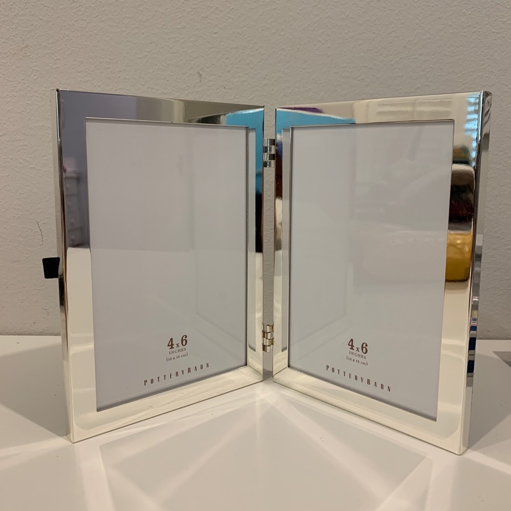 Pottery Barn Silver Finish Photo Frame